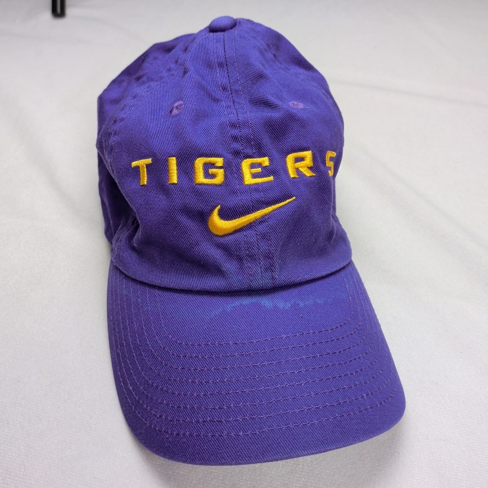 Nike LSU Tigers On-Field Club Cap Purple Adjustable Hat M Swoosh